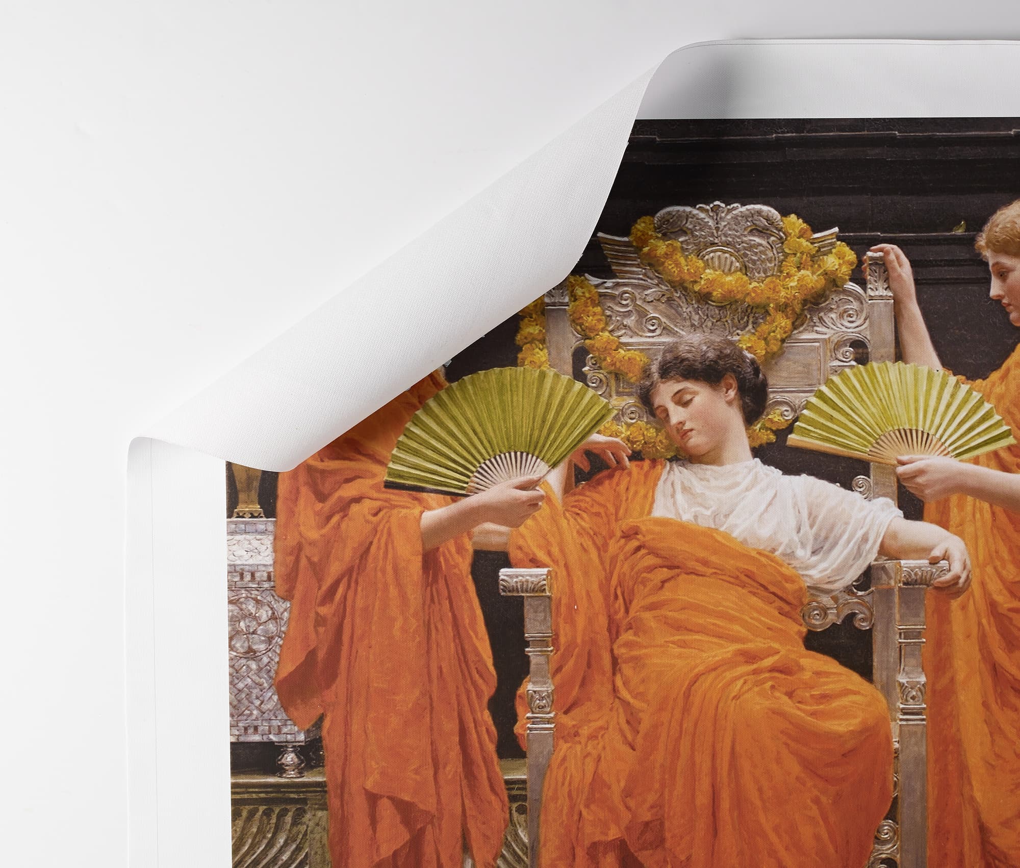 Rolled canvas face-on product photograph